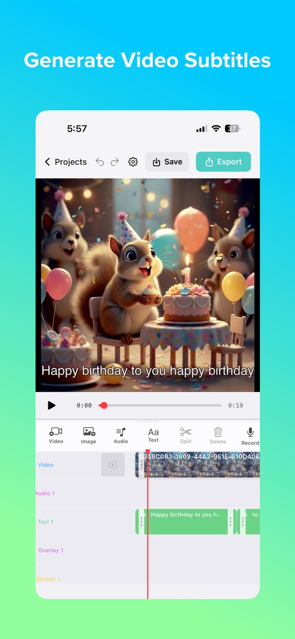 Automatic video subtitle generation